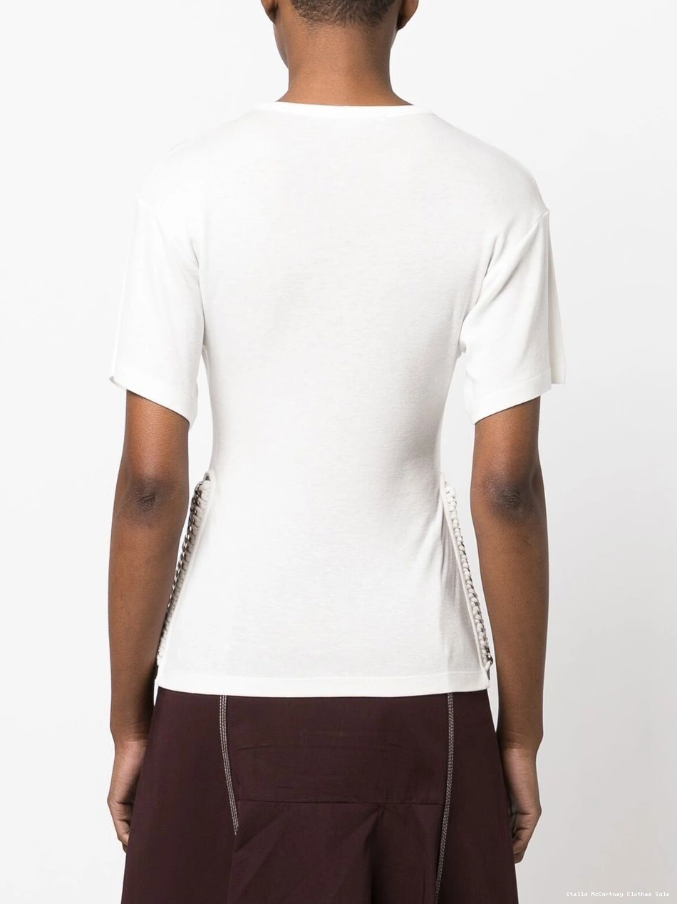 Affordable detail McCartney short-sleeve Women Stella T-shirt chain-link 0803